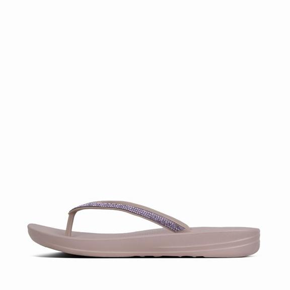 Tongs Femme Fitflop Iqushion Sparkle Violette Clair (NTU138940)